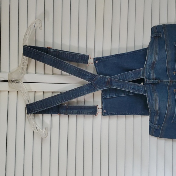 Denim Overalls W/ Rose Gold Hardware. - Picture 6 of 9